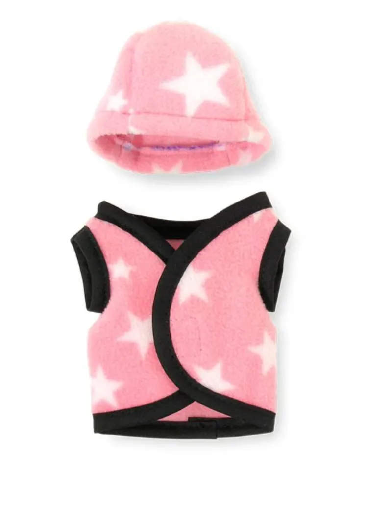 Crafty Ponies Hat Cover And Waistcoat Pink/White Star